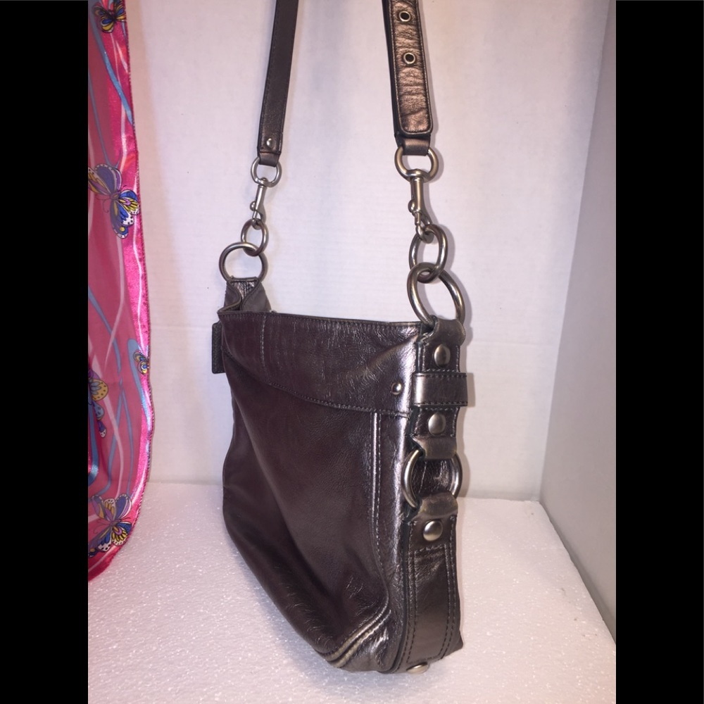 Coach’s Steel Gray Zippered Hobo - Picture 5 of 13